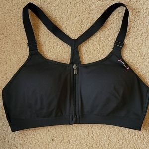 VSX Sport Black Knockout Zip Bra NWOT  36C